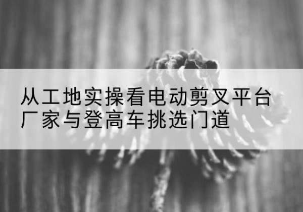 满洲里电动剪叉升降平台厂家-从工地实操看电动剪叉平台厂家与登高车挑选门道