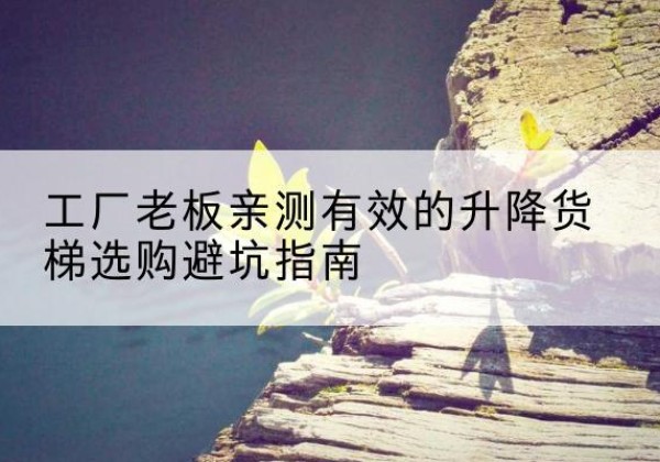满洲里升降货梯怎么选-工厂老板亲测有效的升降货梯选购避坑指南
